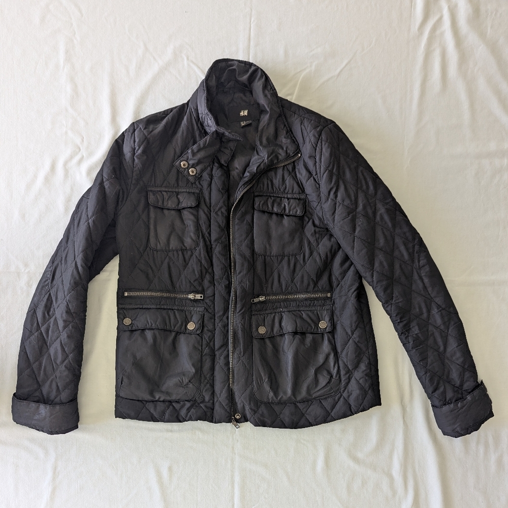 H&M Women's Black Quilted Field Jacket - Picture 2 of 8